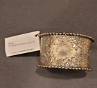 Stephen Dweck Mb-6964 Sterling Silver Flower Engraved Beaded Cuff