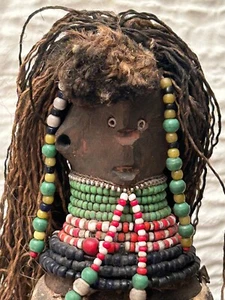 rare unusual vintage wooden African Turkana doll with child, Kenya - Picture 1 of 14