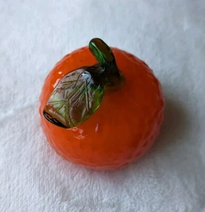 Vintage Glass Orange Fruit Hand Blown Murano Style Décor Mid Century MCM 1960s - Picture 1 of 7