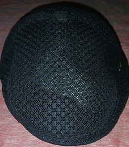 Hana Newsboy Cap Black Button Down Brim XL. NWT - Picture 1 of 4