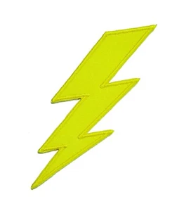 Lightning Bolt Applique Iron On Patch Thunder Storm Electricity - Picture 1 of 10