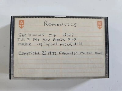 Original The Romantics Demo Promo Cassette Tape 1977 New Wave Power Pop Rock  - Image 1 of 4