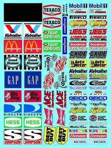 CLEAR VINYL RACING Sticker Variety SHEET 24-R/C MODEL Die-cut -Decals 1/8 -1/10 - Picture 1 of 8
