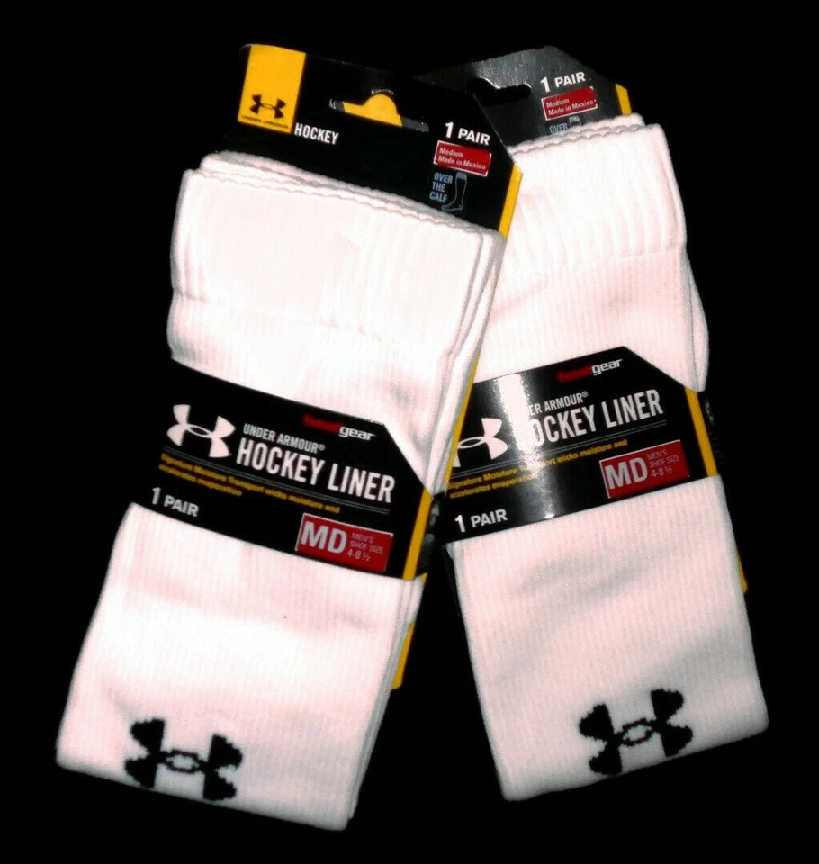 BRAND Under Armour Hockey Liner Socks Men's Medium Heat Gear