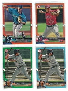 2018 Bowman Draft Orange Gold Blue Green Purple Lot #d /25 /50 /99 /250 /499 - Picture 1 of 2