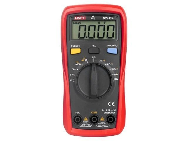 UNIT UT133A Digital Multimeter Strommessgerät AC/DC 10A 600V Ω HZ NCV Temperatur