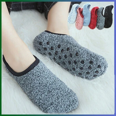 Women Mens Warm Non-slip Socks Home Fleece Thick Bed Slipper Floor Ankle Socks↗ - Image 1 of 4