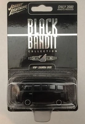 JOHNNY LIGHTNING BLACK BANDIT VW SAMBA BUS 2000 Made Diecast 1/64 Scale - Image 1 of 4