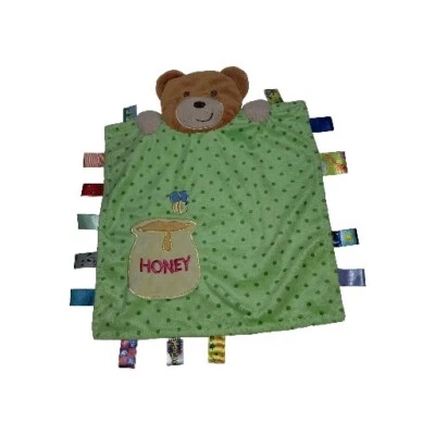 Taggies Miel Oso de Peluche Verde Lunares Lovey Manta de Seguridad Peluche Juguete para Bebé  Foto 1 de 4