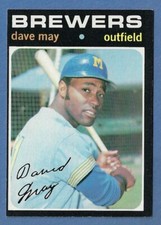 VINTAGE 1971 TOPPS BASEBALL CARD #493 DAVE MAY MILWAUKEE BREWERS NM-MINT-OC