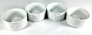 Bia Cordon Bleu Auflaufförmchen Puddingbecher 4er Set weiß Zopfmuster 4 Unzen Neu ohne Etikett - Bild 1 von 4