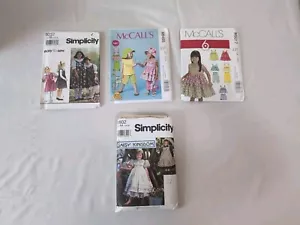Lot 4 Little Girl Sewing Patterns Dresses Ruffle Pants - Daisy Kingdom - 3 uncut - Picture 1 of 5