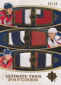 Ultimate Collection 2010 11Trio Patches Alexander Ovechkin Backstrom Green ed/10