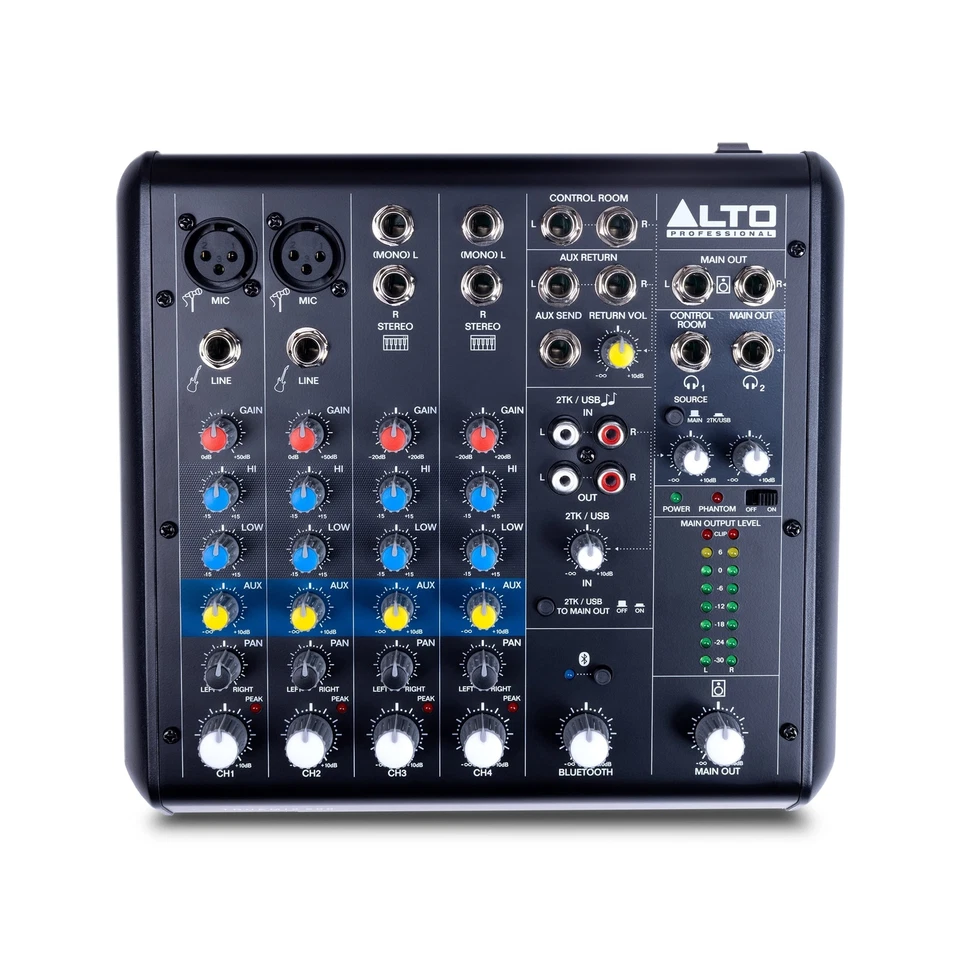 Alto TrueMix 600 Audio Mixer with 2 XLR Mic Ins, USB Audio Interface and Blue... - Image 1 of 4