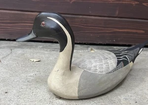 Tory Ward & Charles Moore 1978 bemalte Pintail Ente Köder 21 Zoll Volkskunst - Bild 1 von 15
