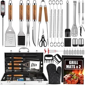 BBQ Grill Utensils Set for Camping/Backyard 38Pcs Stainless Steel Grill Tools - Picture 1 of 9