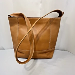 Le Donne Leather Collection Purse Shoulder Bag Soft Brown Bag Zip Top - Picture 1 of 8