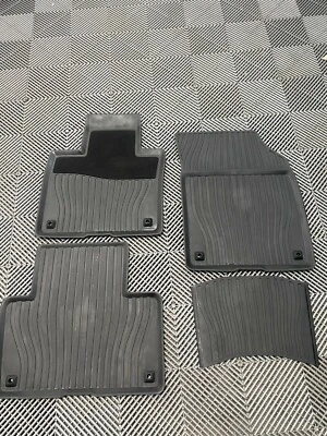 #19) 2016-2020 Volvo XC90 Black All Weather Floor Mats full set carpet/rubber - Image 1 of 4