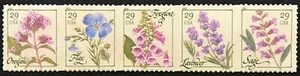 2011 #4505-09 - 29¢ - HERBS - Strip of 5 Stamps - Mint NH - Picture 1 of 1