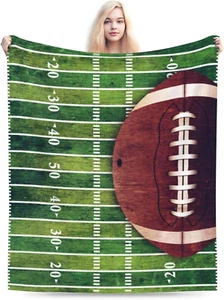Football Sofa Throw Blanket Flannel Super Soft Warm Fleece Bedspread Home Decor - Picture 1 of 9