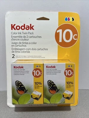 Twin Pack (2) Kodak Color Printer Ink Cartridges 10C Manufactured 2010 Sealed - Image 1 of 4