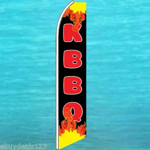 KBBQ (Korean BBQ) FLUTTER FLAG Feather Swooper Tall Advertising Banner Sign - Picture 1 of 5