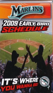 2009 FLORIDA MARLINS BASEBALL EARLY BIRD POCKET SCHEDULE - Picture 1 of 1