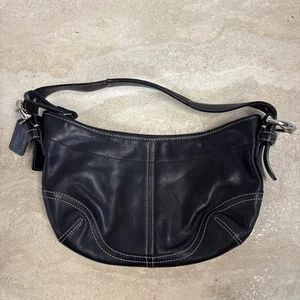 Coach Black Leather Y2K Mini Soho Hobo Shoulder Bag Purse #9541 - Picture 1 of 12