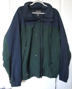Eddie Bauer Ebtek GORE-TEX Men's Jacket Hooded Full Zip Blue Green Size XL Tall - Picture 1 of 10
