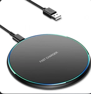 Chargeur Induction Sans Fil Rapide Qi - Ultra Fin & Universel - USB - Photo 1 sur 1