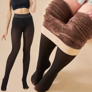 Flawless Legs Fake Translucent Fleece Strumpfhose Stretch Tights Strümpfe Warm - Bild 1 von 14