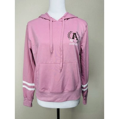 Aero Sport Women’s Sz M Hoodie French Terry Casual Athleisure Silver Logo NWT - Image 1 of 4