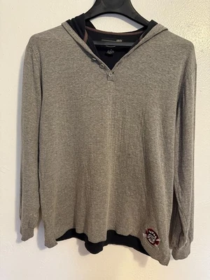 Smith Hombre Sudadera Gris, Sudadera Con Capucha, Manga Larga, Talla M Foto 1 de 4