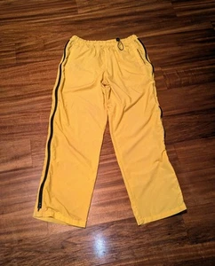Vtg Y2K Nautica Competition Yellow Windbreaker Baggy Full Leg Zip Pants sz M - Picture 1 of 17