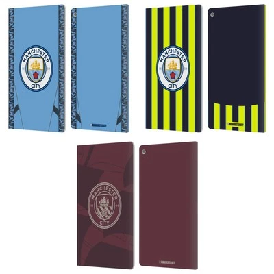 MANCHESTER CITY MAN CITY FC 2024/25 BADGE KIT LEATHER BOOK CASE FOR AMAZON FIRE - Image 1 of 4