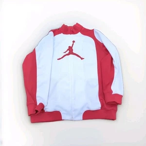 Vintage Nike Air Jordan Big Jumpman Rot Weiß Trainingsjacke Herren XXL Selten, Zip - Bild 1 von 24