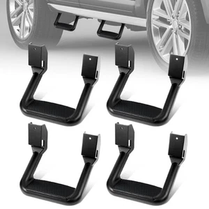 Fit Ford/Chevy/Gmc/Dodge 4X Black Powder-Coated Cast Aluminum Side Steps/Bar - Picture 1 of 7