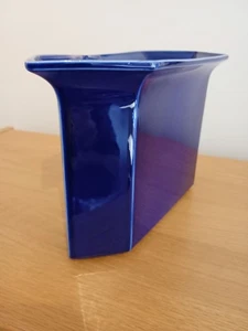 Poole Pottery Blue Hexagon Planter - Vase 18cm H x 30cm L x 5cm W - Picture 1 of 8