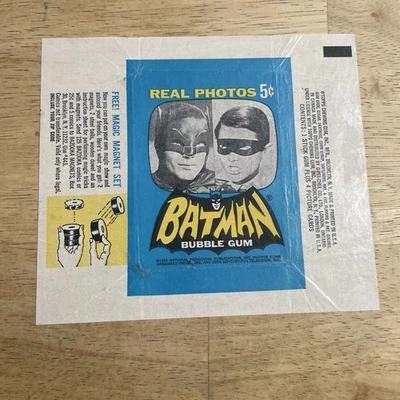 1966 BATMAN CARD WAX PACK WRAPPER TOPPS - Image 1 of 2