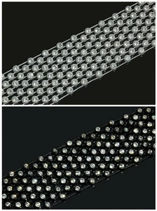 Strassband echte Strass Steine Breite 32 mm Kristall Band Strassborte, SB-20 - Imagen 1 de 4
