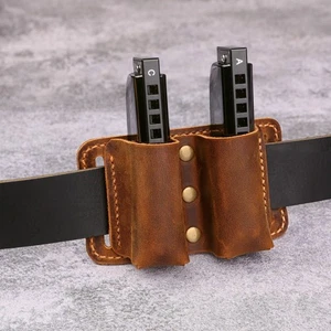Funda de cuero con soporte de armónica para cinturón, funda de arpa azul, regalo para jugadores - Imagen 1 de 9