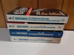 4 Destinies Science Fiction Magazine Paperbacks Robert A. Heinlein Frederik Pohl - Imagen 1 de 8