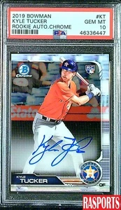 2019 KYLE TUCKER ROOKIE AUTOGRAFO CROMO BOWMAN #KT PSA 10 GEM MT - Foto 1 di 2