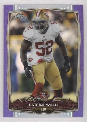 2014 Topps Chrome Retail Purple Refractor Patrick Willis #8 HOF - Image 1 of 3