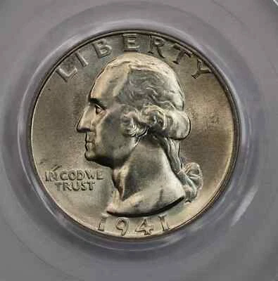 Washington Quarter 1941 graduación profesional MS66 Foto 1 de 4