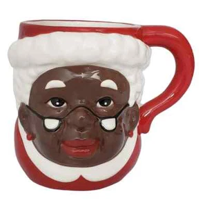 African American Mrs Santa Claus Ceramic Coffee Mug 16oz | Black Christmas Decor - Picture 1 of 5