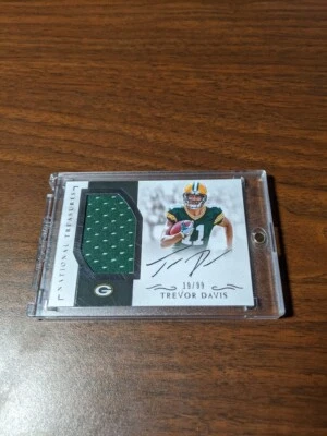 2016 National Treasures Trevor Davis Auto Patch Relic #d 19/99 Green Bay Packers - Image 1 of 2