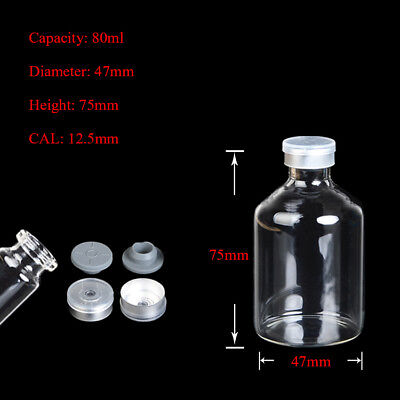 2ml~80ml Butyl Rubber Plug Glass Vial Jars Bottle Crafts Reagent Sample Bottle • 2.87€
