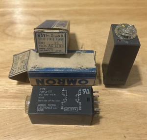 Lot Of 2 Omron Timer H3Y-2-US 10s 120VAC - Picture 1 of 4
