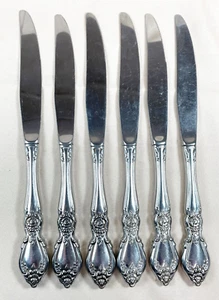 6 Oneida Plantation Glossy Stainless Flatware Dinner Knives Vintage Silverware A - Picture 1 of 6